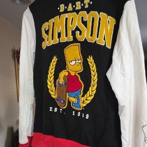 Fashion Nova Black and Red Bart Simpson Kids Jacket